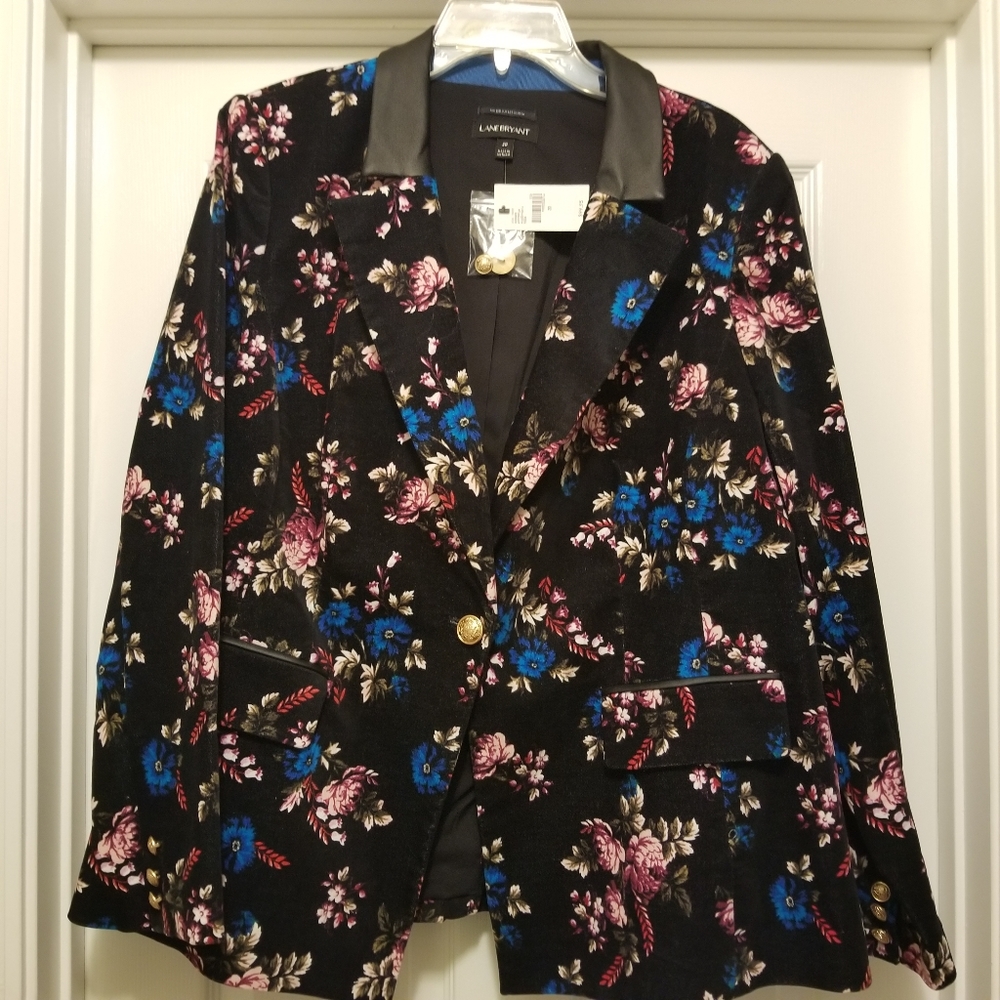Womens Size 20 Lane Bryant Velvet Blazer